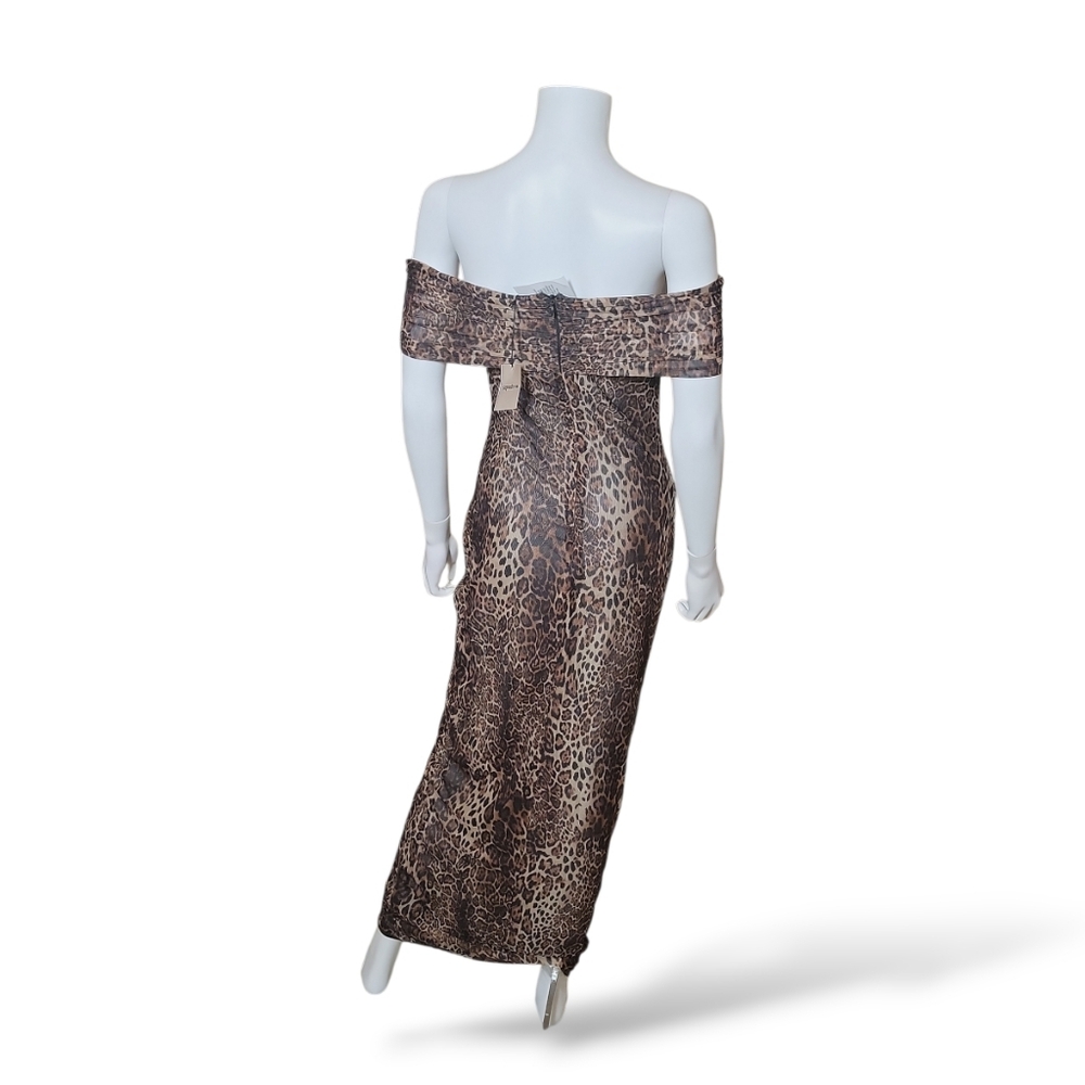 NWT $82 SUPERDOWN Niko Maxi Dress Leopard Animal Print Small - Picture 4 of 4